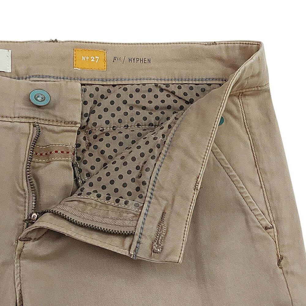 Pilcro by Anthropologie Hyphen Pants Womens 27 Tan Straight Leg Stretch Casual - Picture 4 of 12